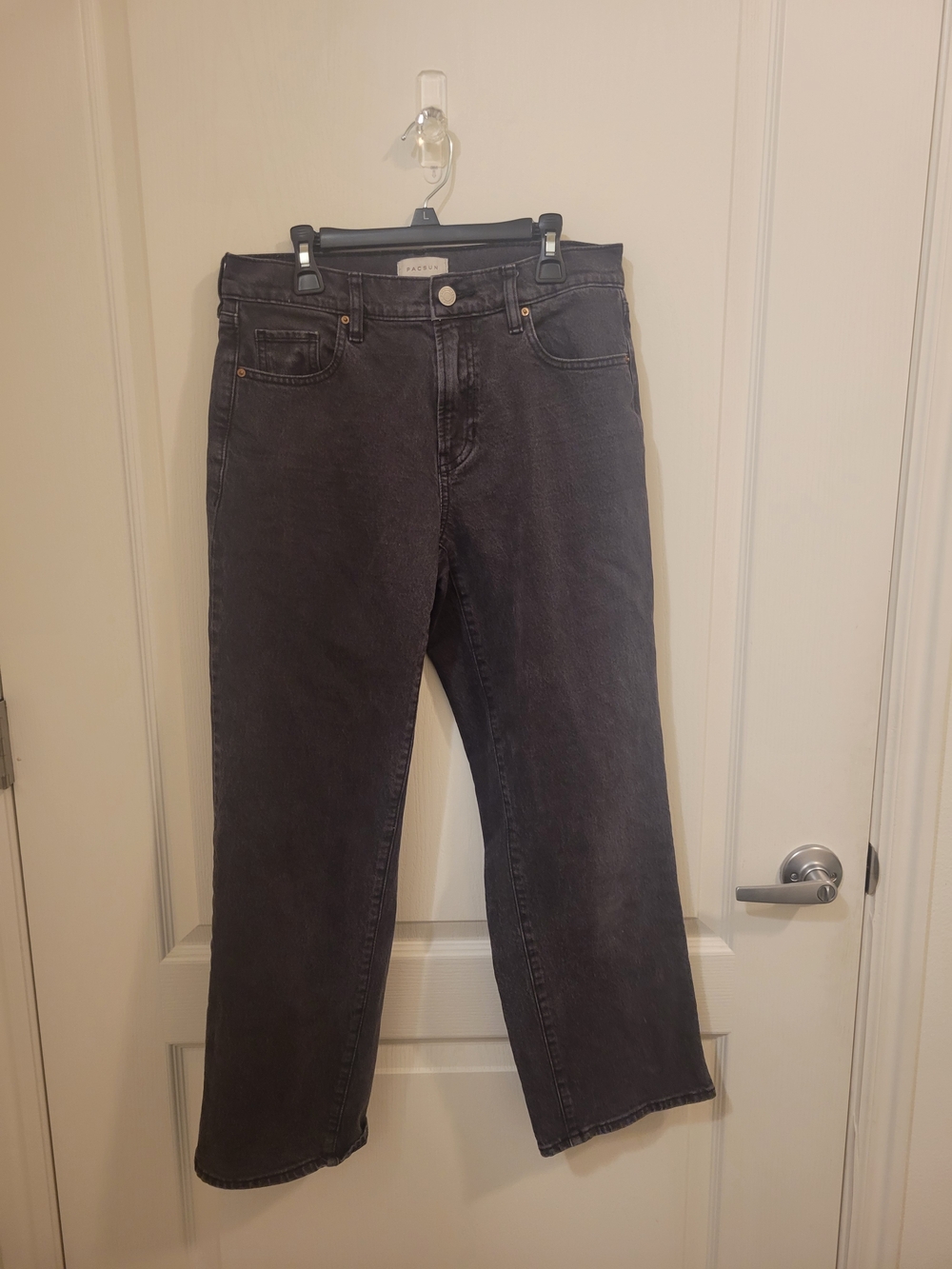 PacSun Washed Black Straight Leg Jeans - Women